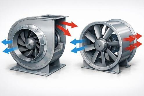 Чем отличается центробежный вентилятор от осевого