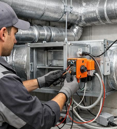 Схема подключения клапанов дымоудаления Схема подключения клапанов дымоудаления